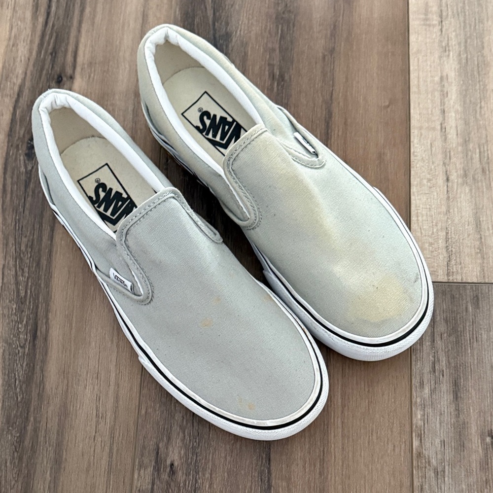 Vans Men's Cream Slip-On Sneakers size 7 flames - Picture 2 of 3